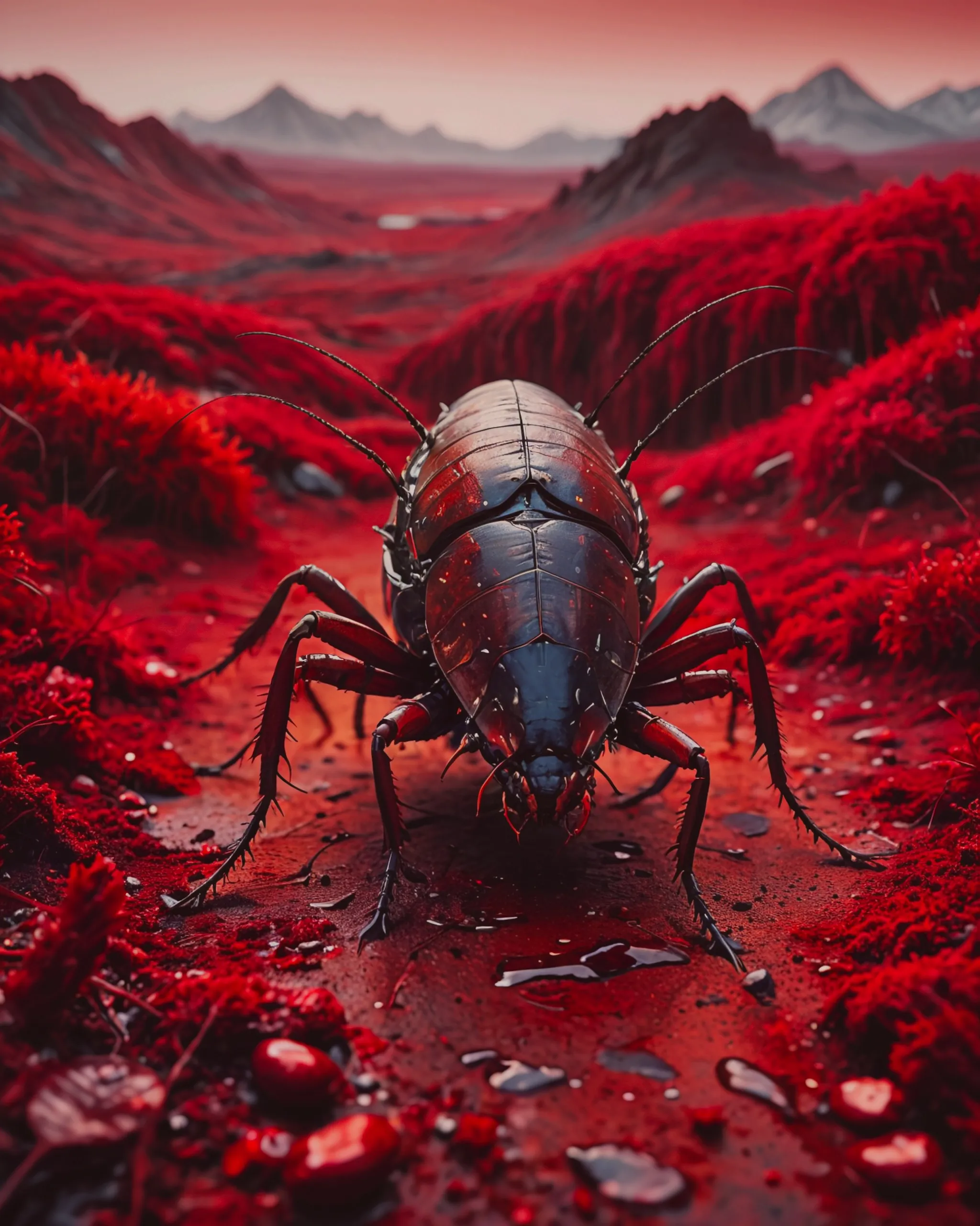 Headless cockroach big blood - Free AI Photo Generator - starryai