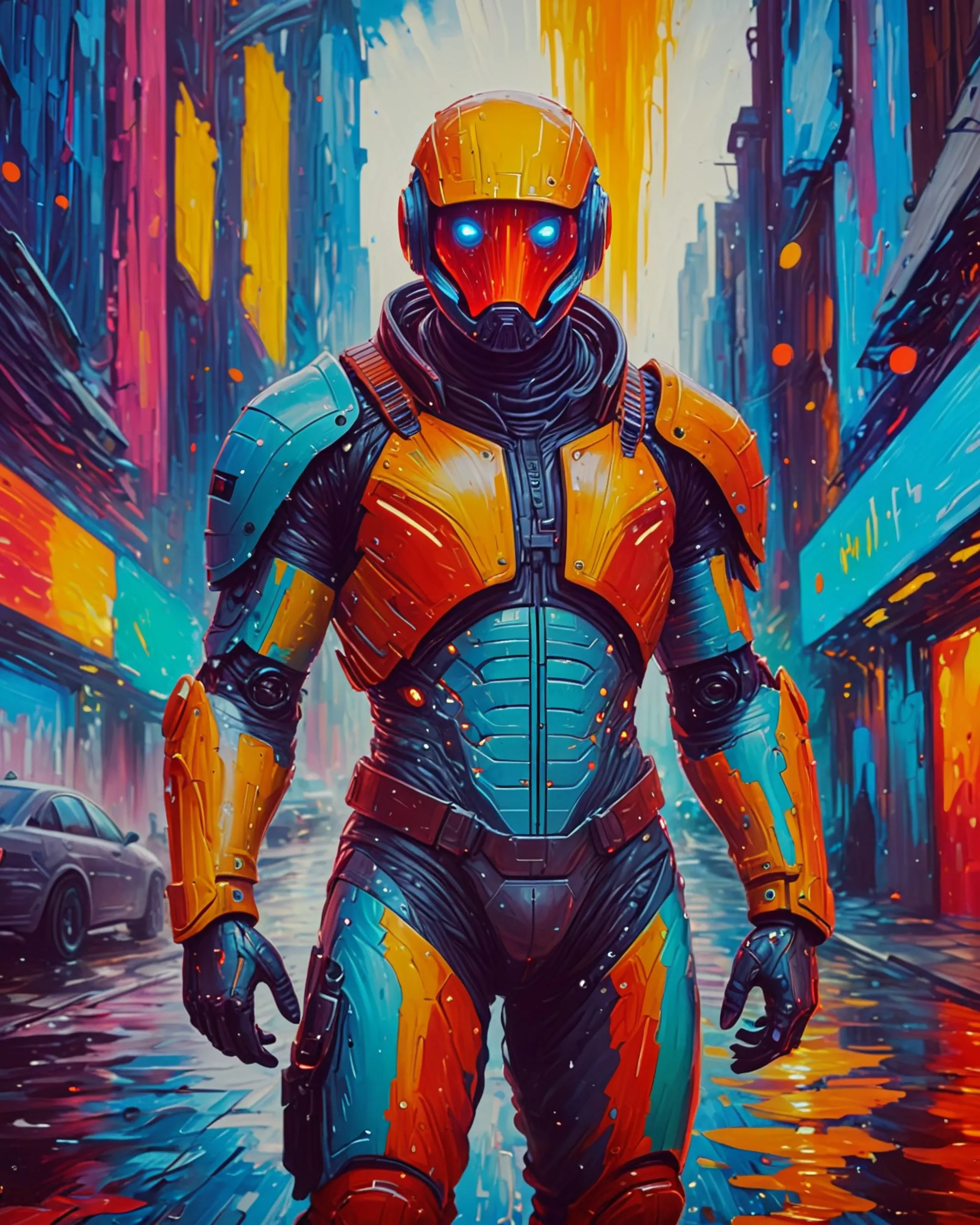 Funky cybernetic humanoid - Free AI Photo Generator - starryai