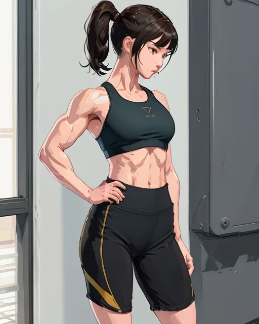 A muscular women 