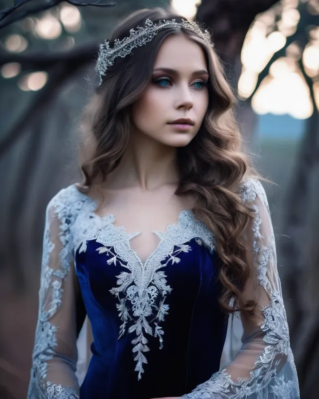 Beautiful Girl, Very Long Wavy - Free AI Photo Generator - starryai
