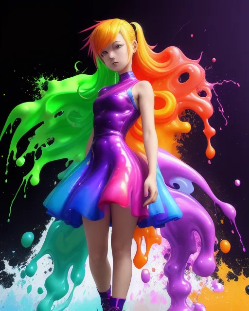 Going out a splash color. - Free AI Photo Generator - starryai