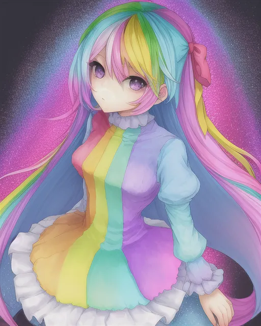 Pastel Rainbow Woman - Free AI Photo Generator - starryai