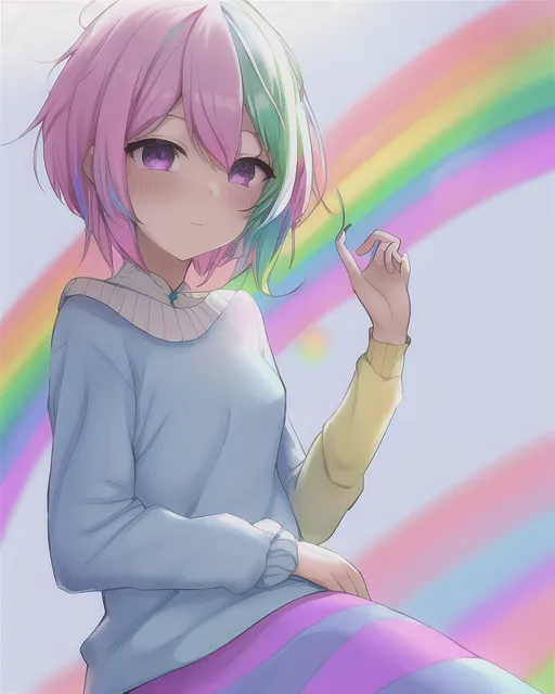 Pastel Rainbow Woman