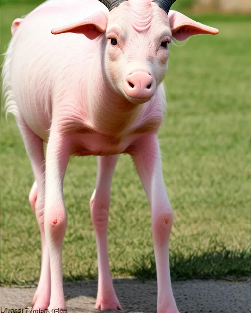 Mix a flamingo goat pig