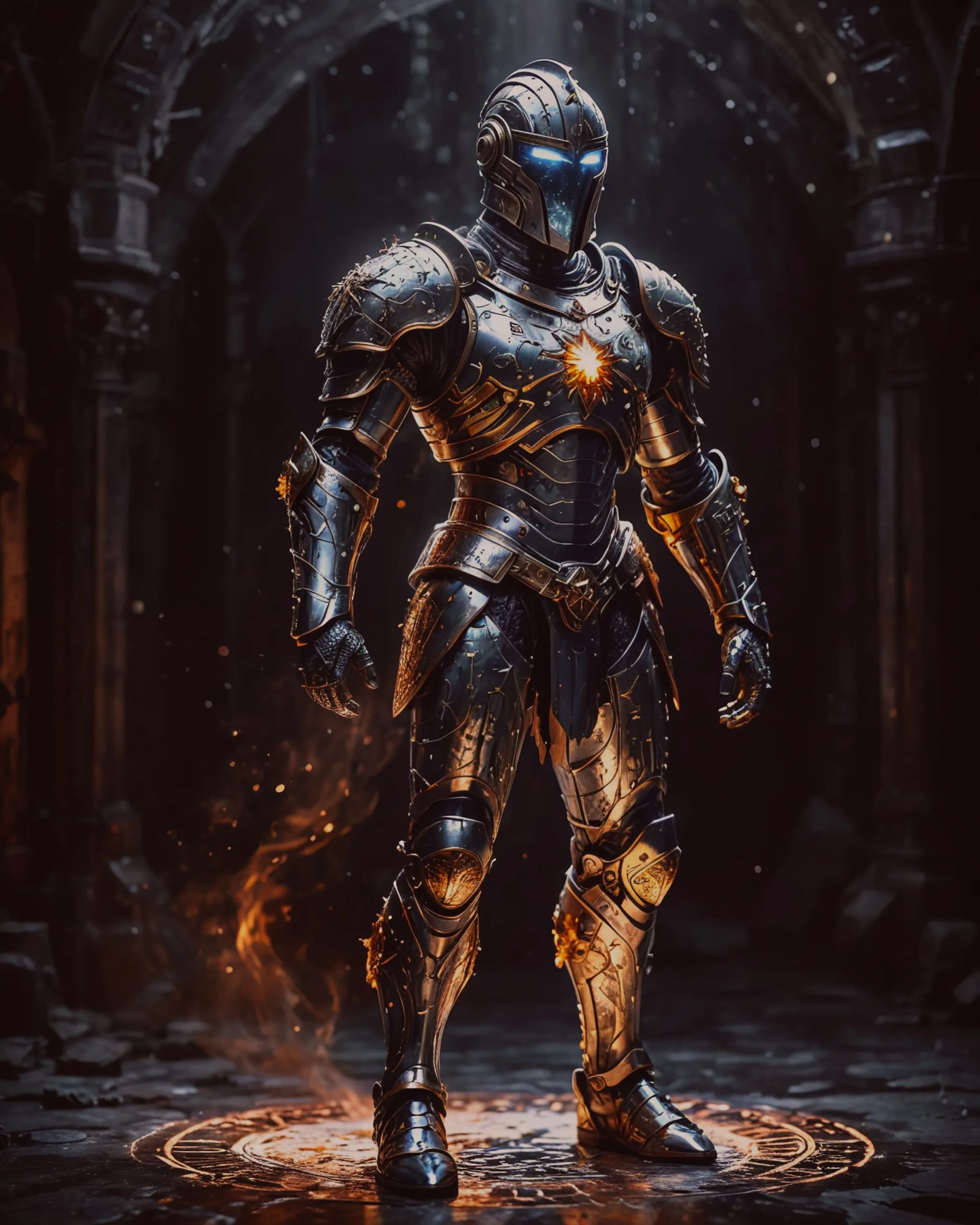 Animated suit armor - Free AI Photo Generator - starryai
