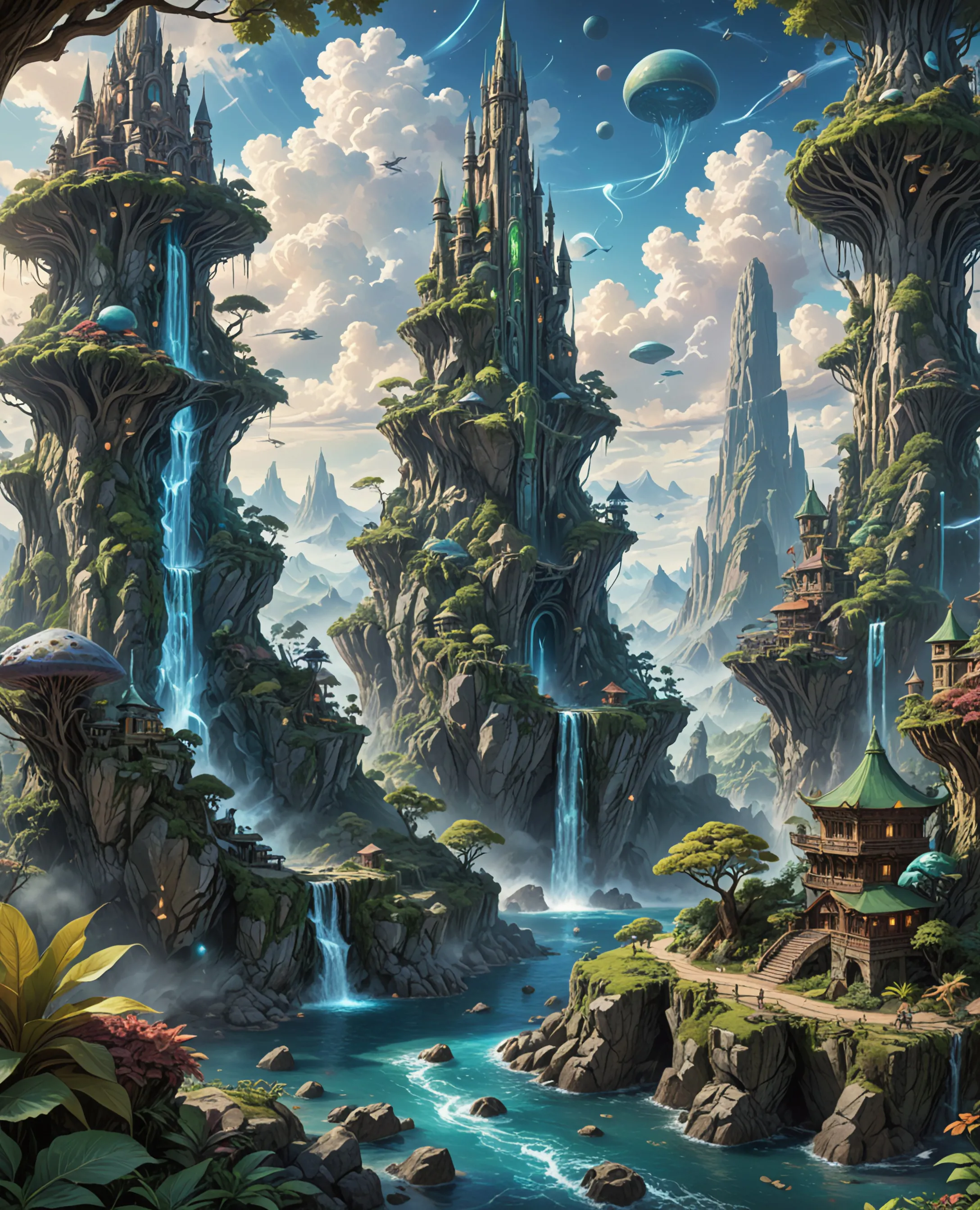 , beautiful fantasy landscape, - Free AI Photo Generator - starryai