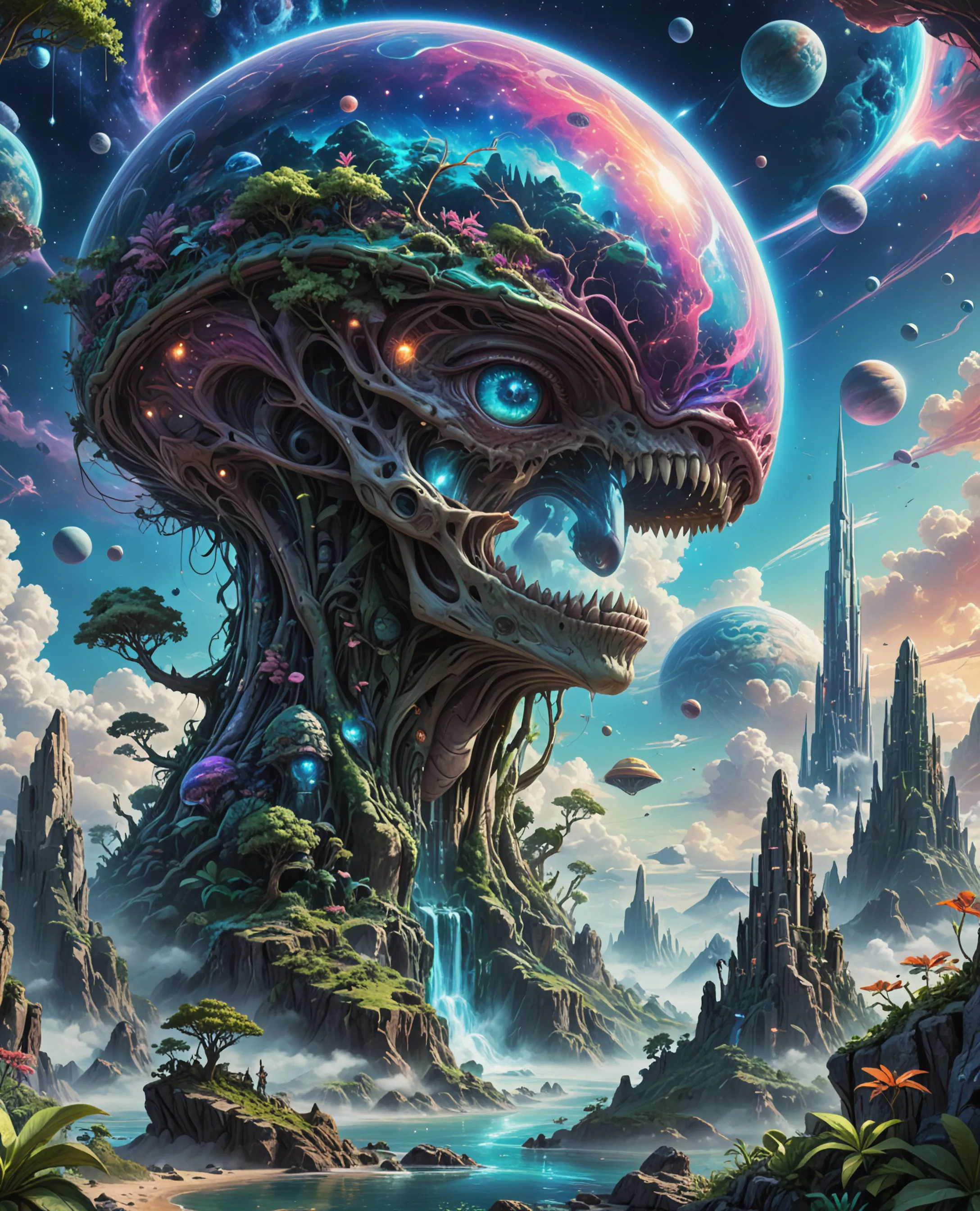 , beautiful fantasy landscape, - Free AI Photo Generator - starryai