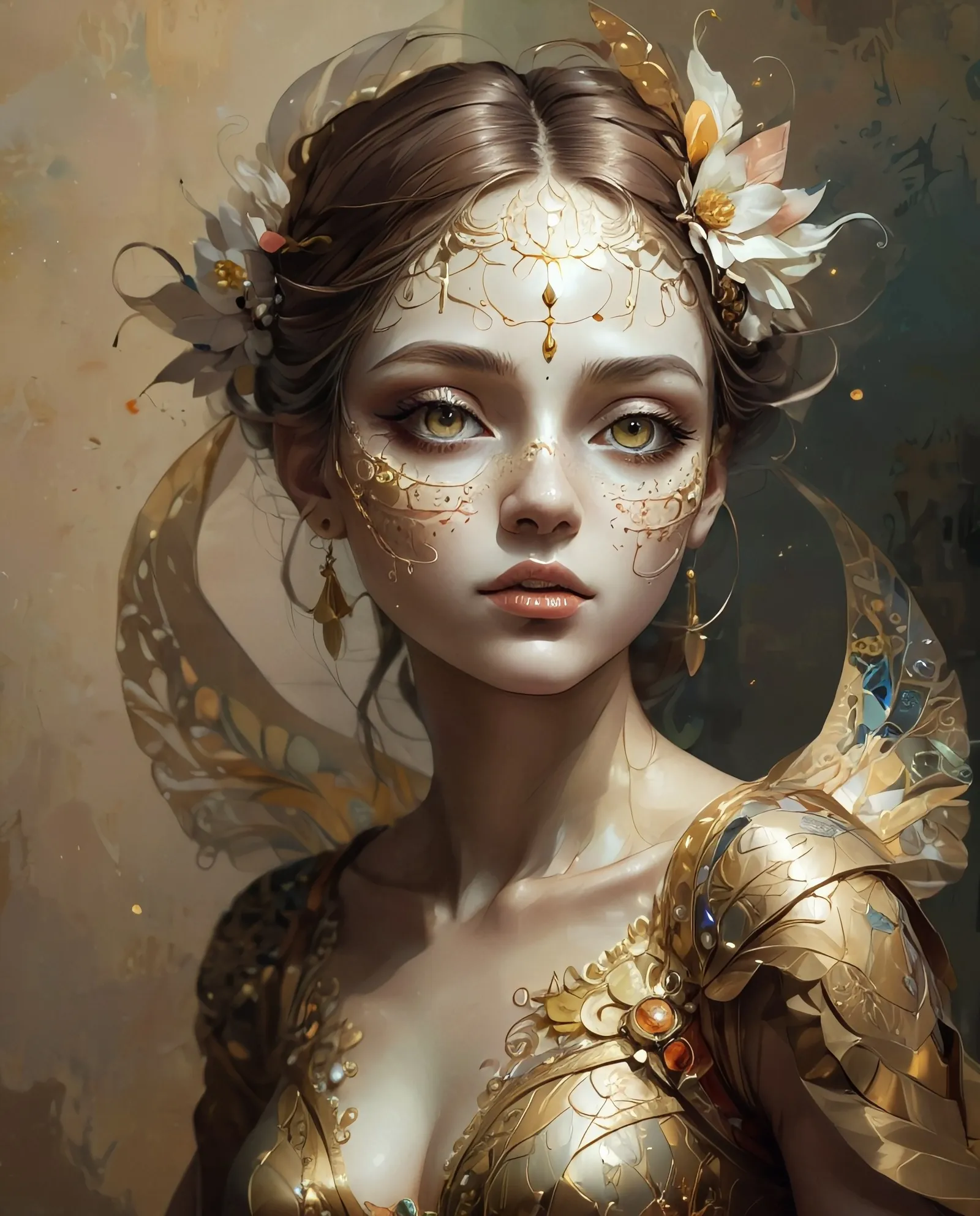 ink-inspired portrait a beautiful - Free AI Photo Generator - starryai
