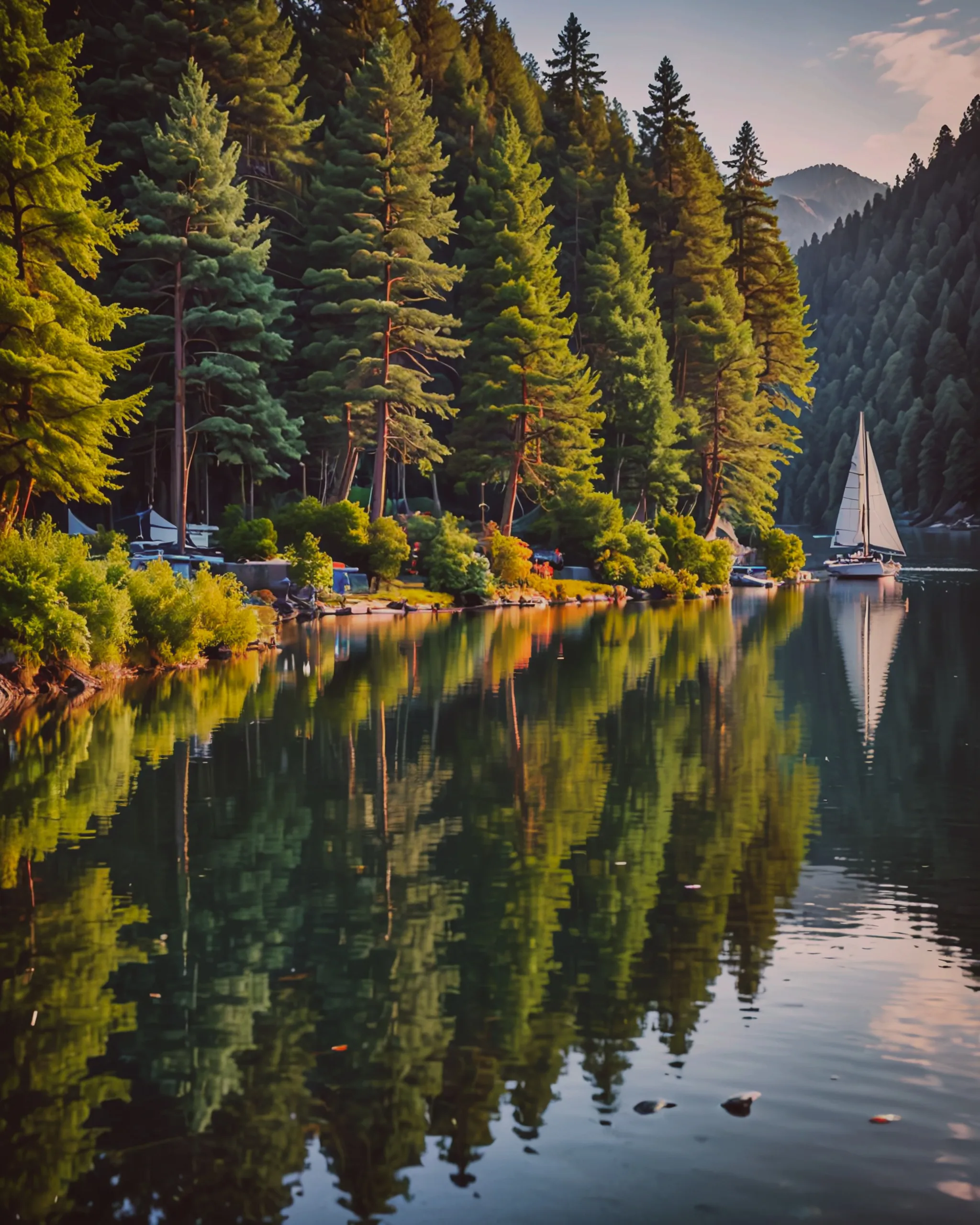 A depiction a serene morning over - Free AI Photo Generator - starryai