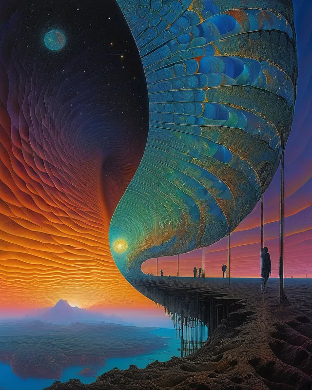 Pigment paradise fibonacci set, - Free AI Photo Generator - starryai