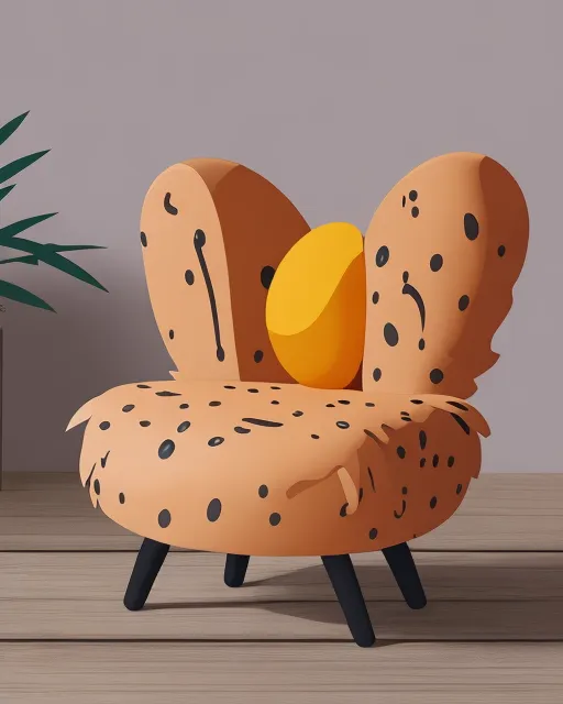 super cute fluffy child chair in the shape of a bee