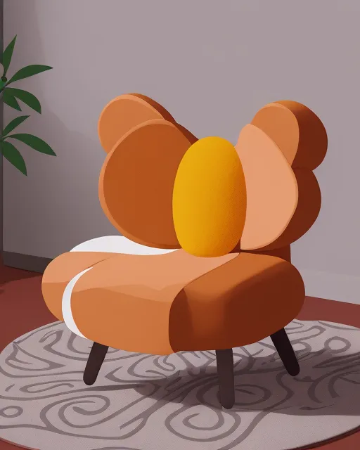 super cute fluffy child chair in the shape of a bee