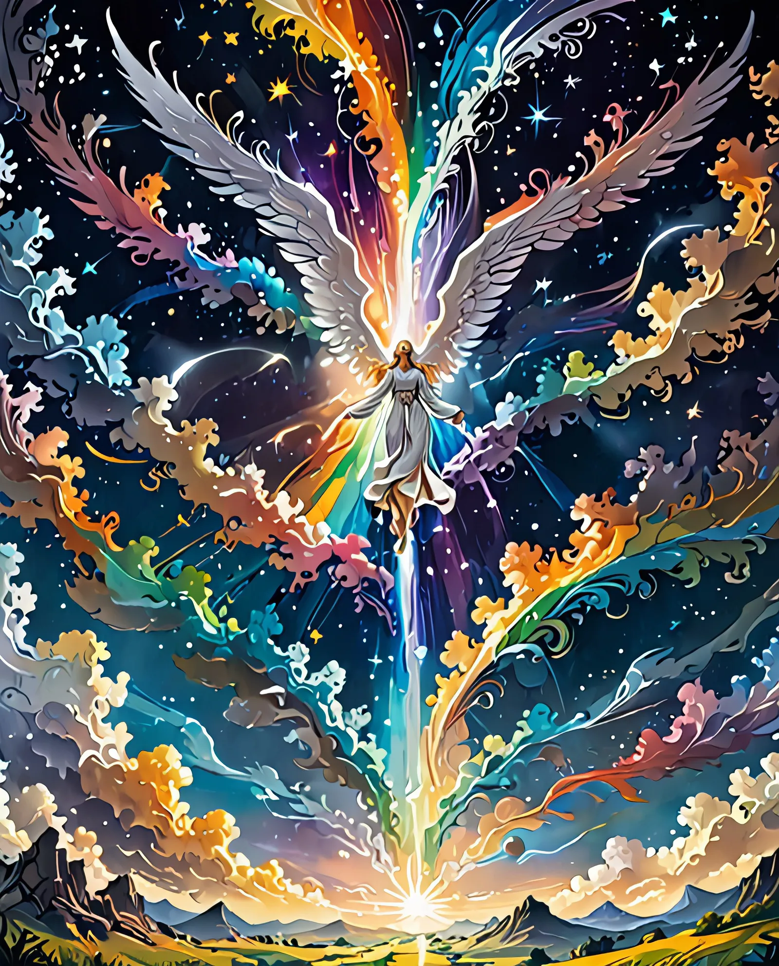 Colorful like a rainbow, praise - Free AI Photo Generator - starryai