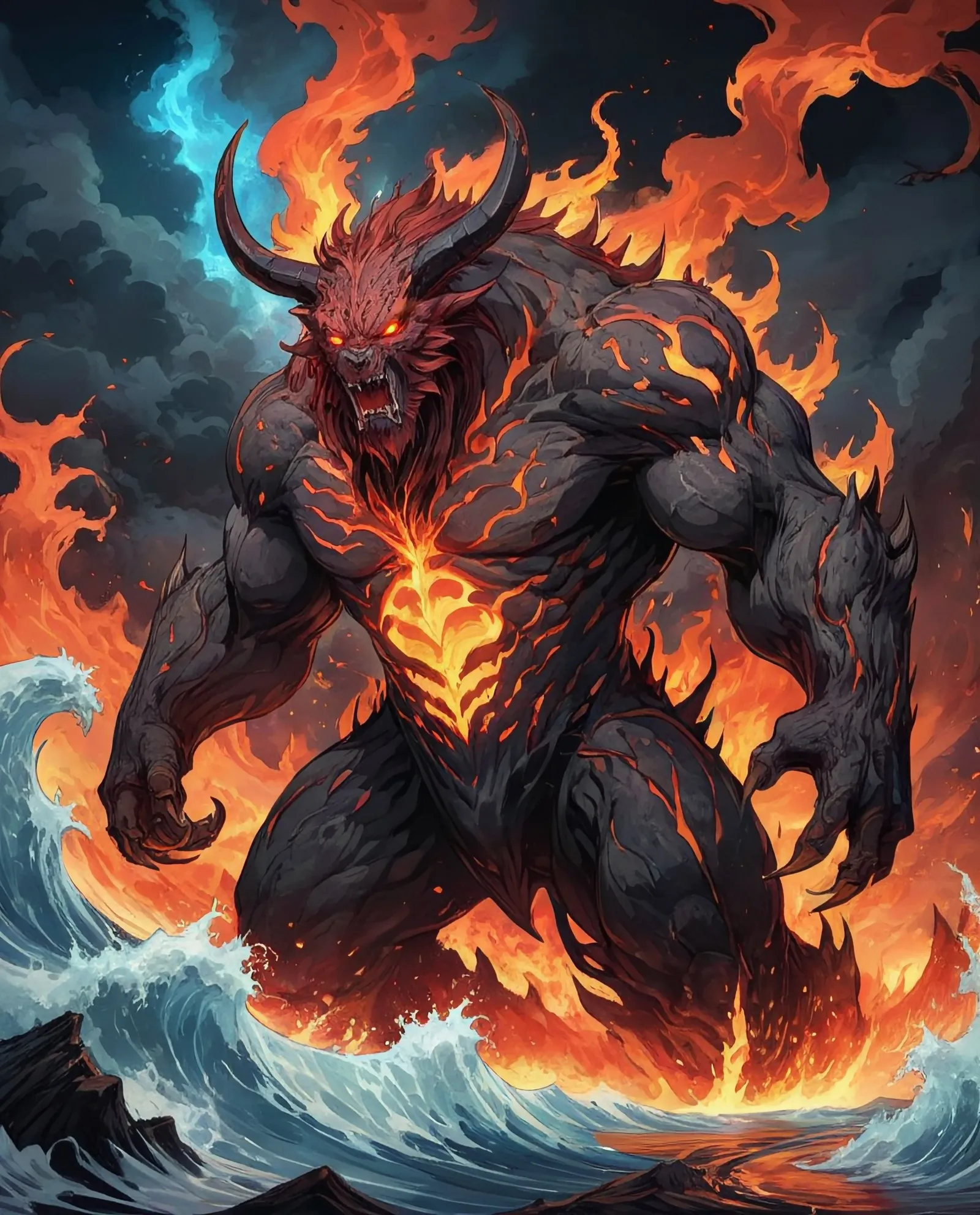 Beast Will Burn (Version 1) - Free AI Photo Generator - starryai