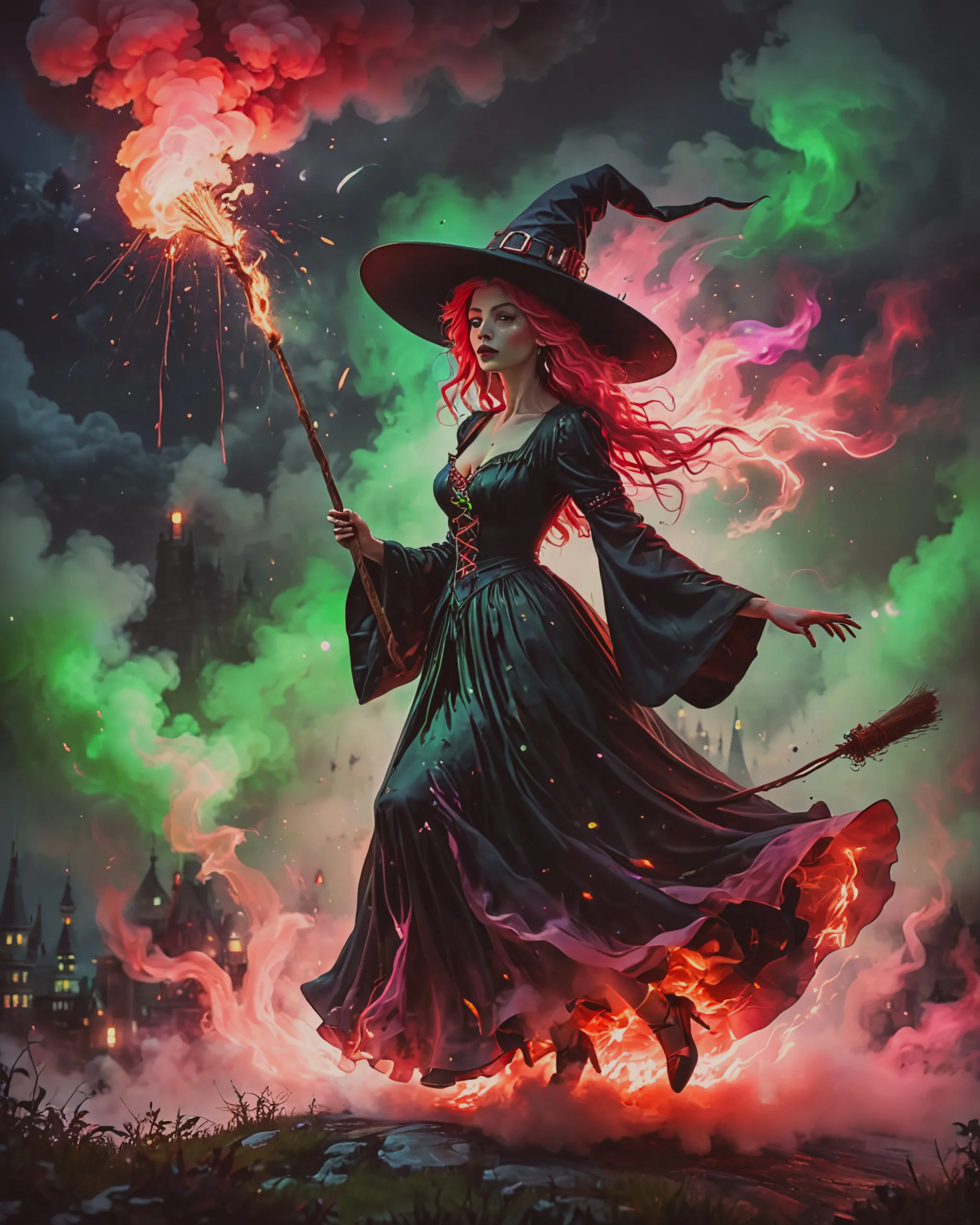 Show me a September witch a black - Free AI Photo Generator - starryai