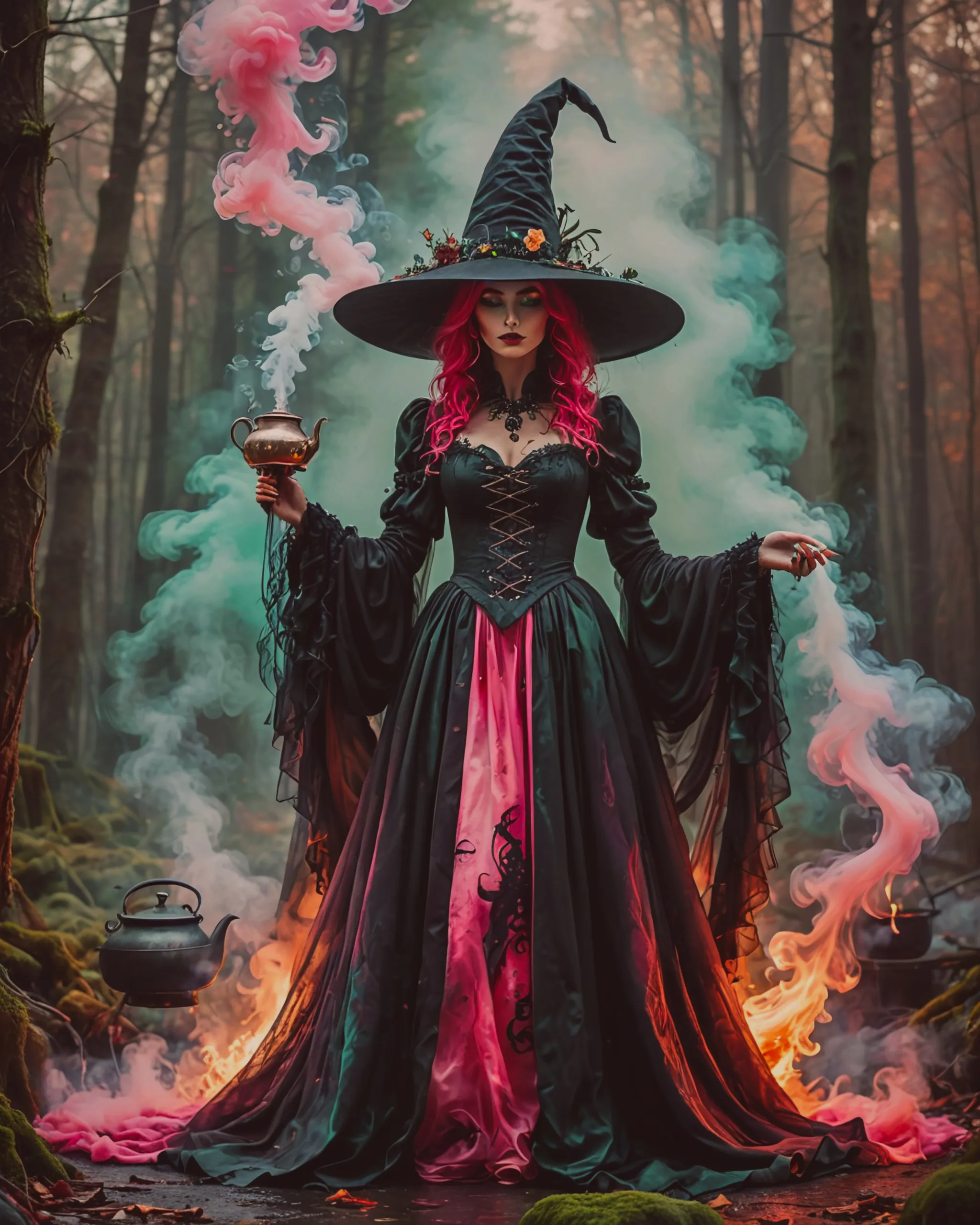 Show me a September witch a black - Free AI Photo Generator - starryai