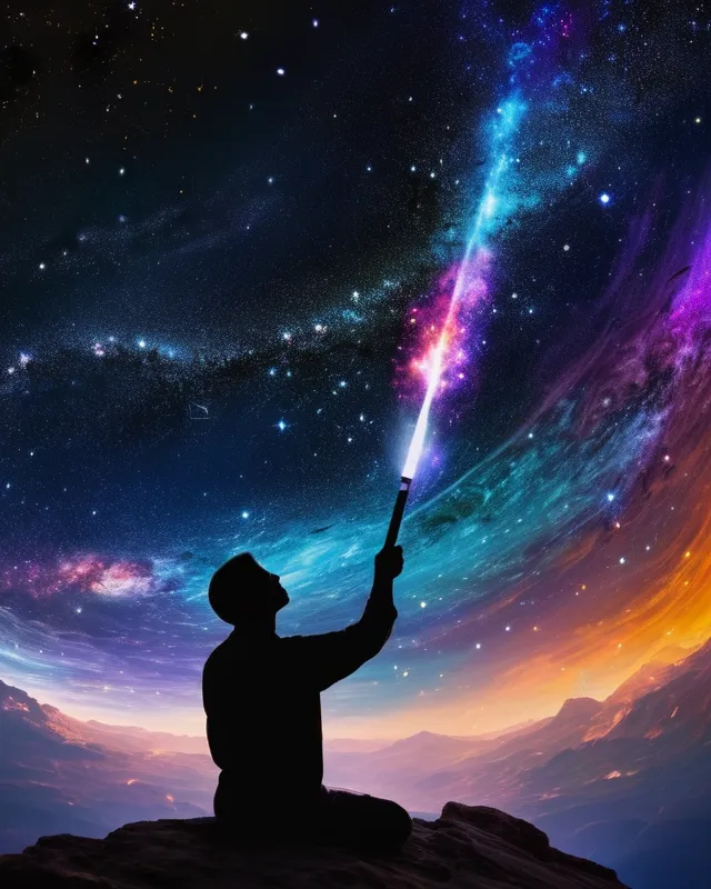 A Celestial being painting cosmic - Free AI Photo Generator - starryai
