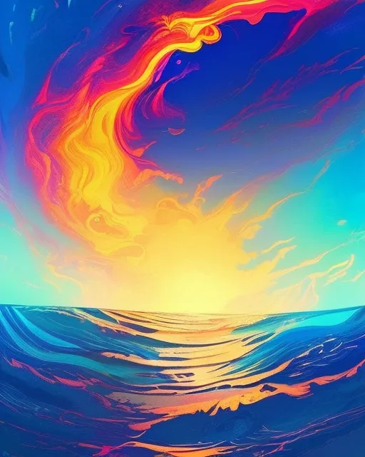 sun a spiral bright many colors, - Free AI Photo Generator - starryai