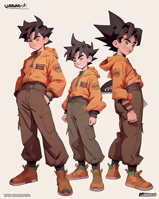 Goku fused with Naruto 