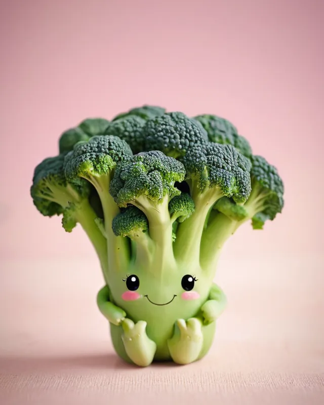 Super Cute Image Of A Beautiful Whimsical Baby brocolli 