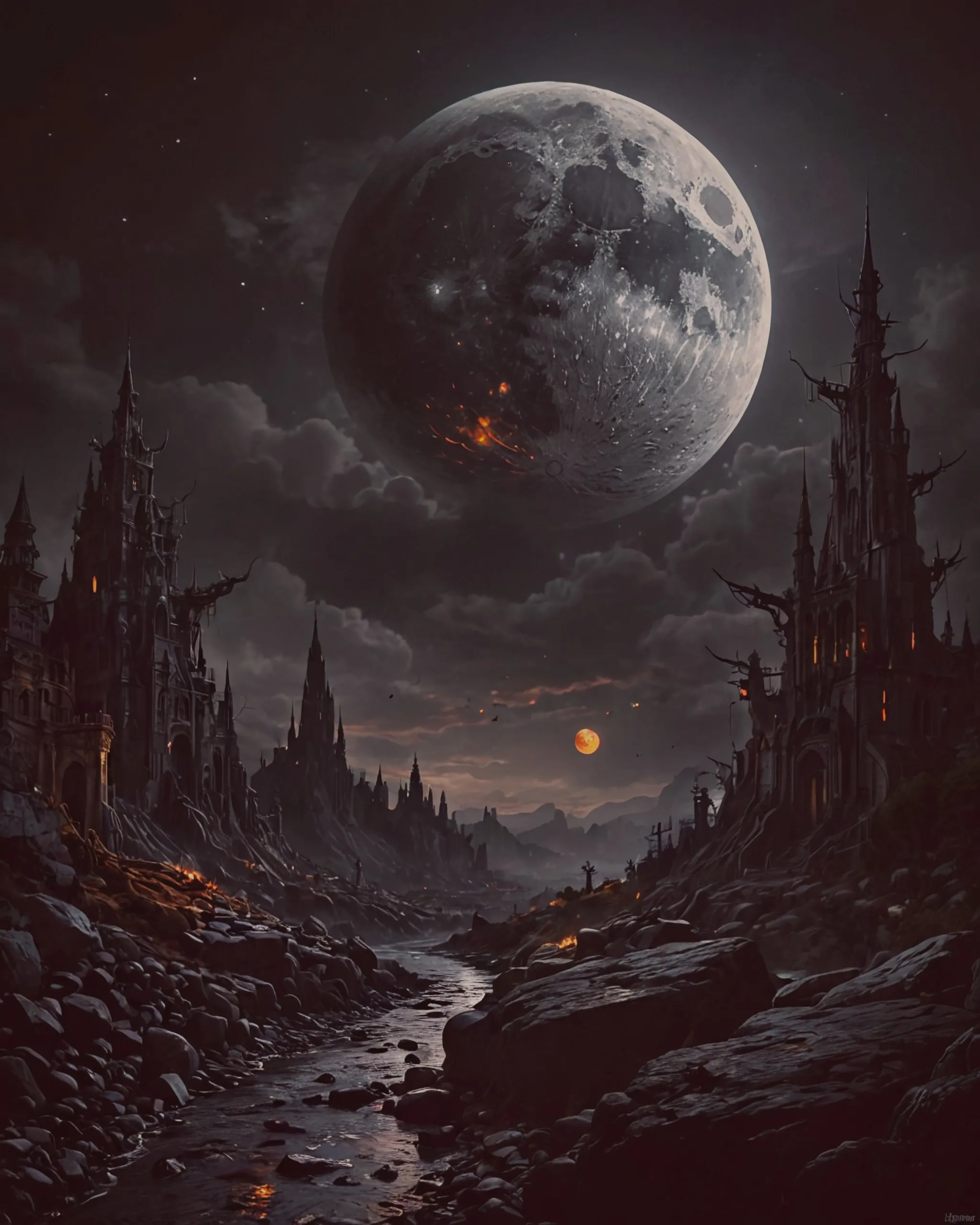 How truly evil this moon - Free AI Photo Generator - starryai