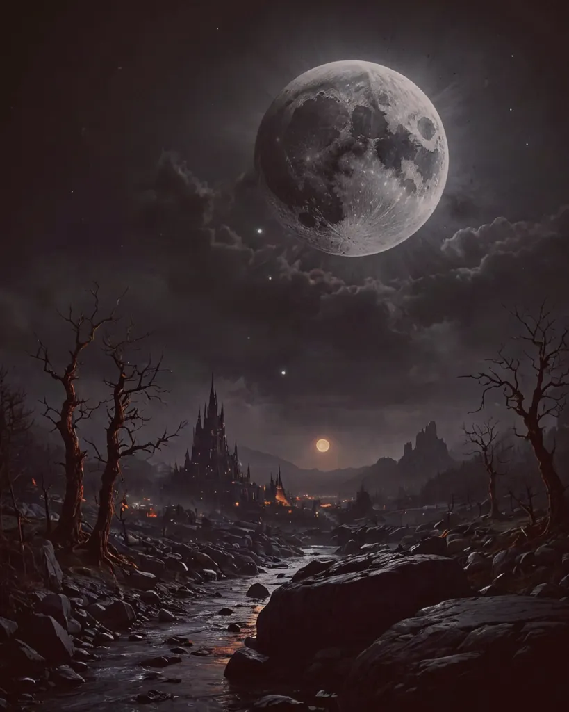 How truly evil this moon - Free AI Photo Generator - starryai