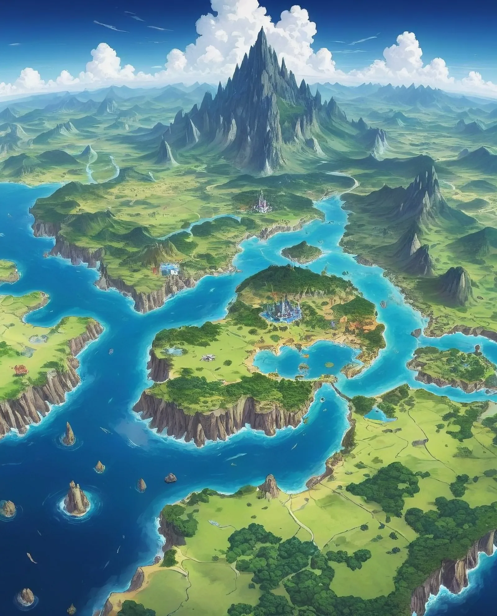 Fantasy map a world - Free AI Photo Generator - starryai