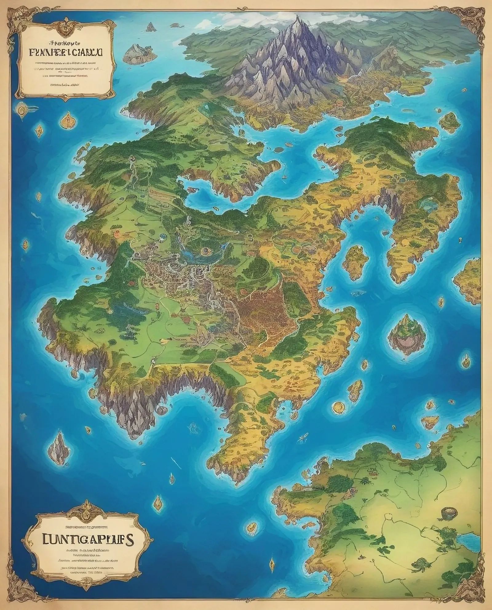 Cartographer's map a fantasy - Free AI Photo Generator - starryai