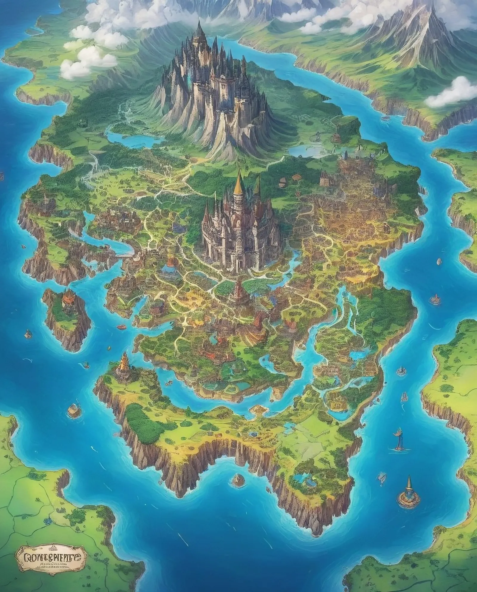 Cartographer's map a fantasy - Free AI Photo Generator - starryai