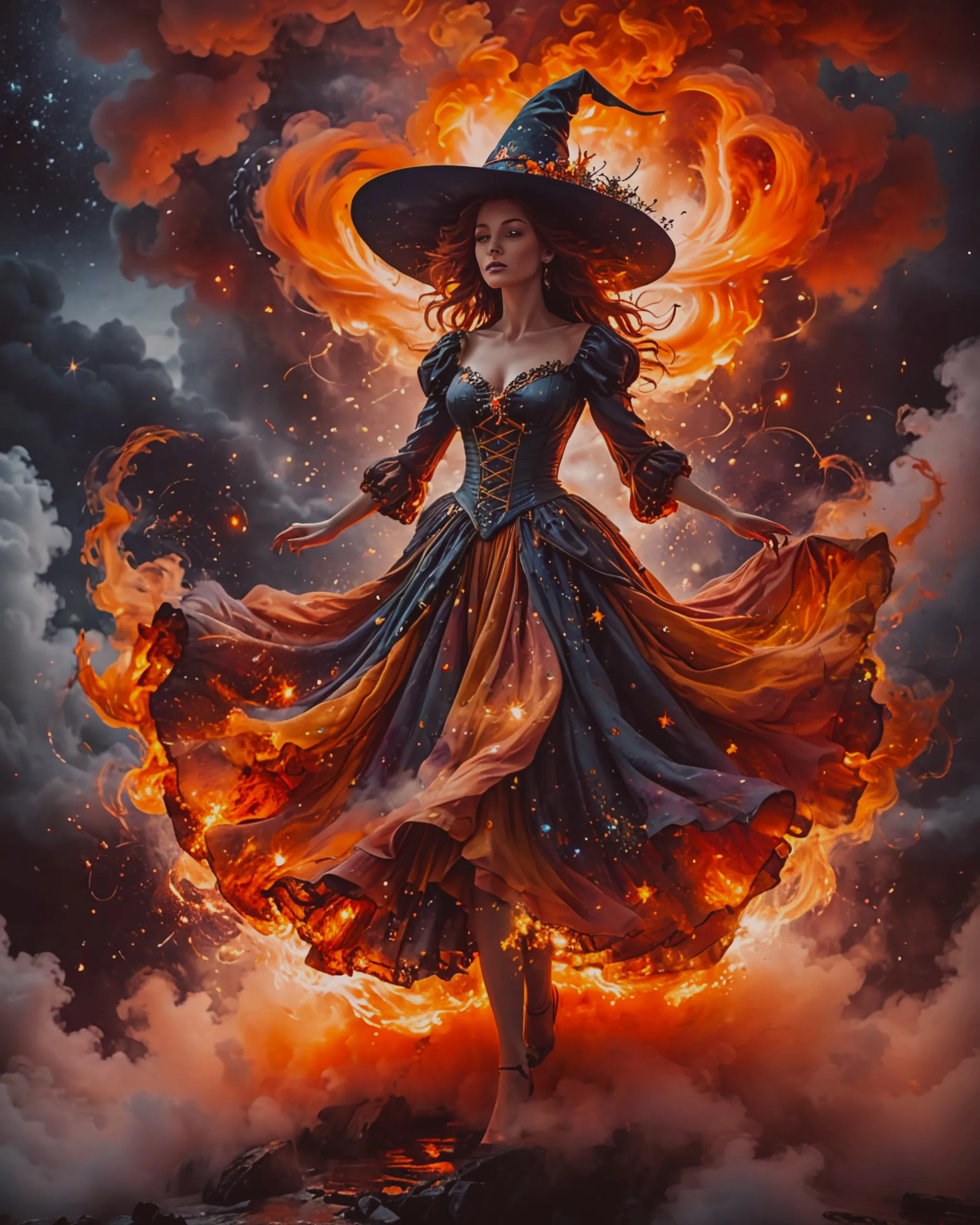 Show me witch lights wearing - Free AI Photo Generator - starryai