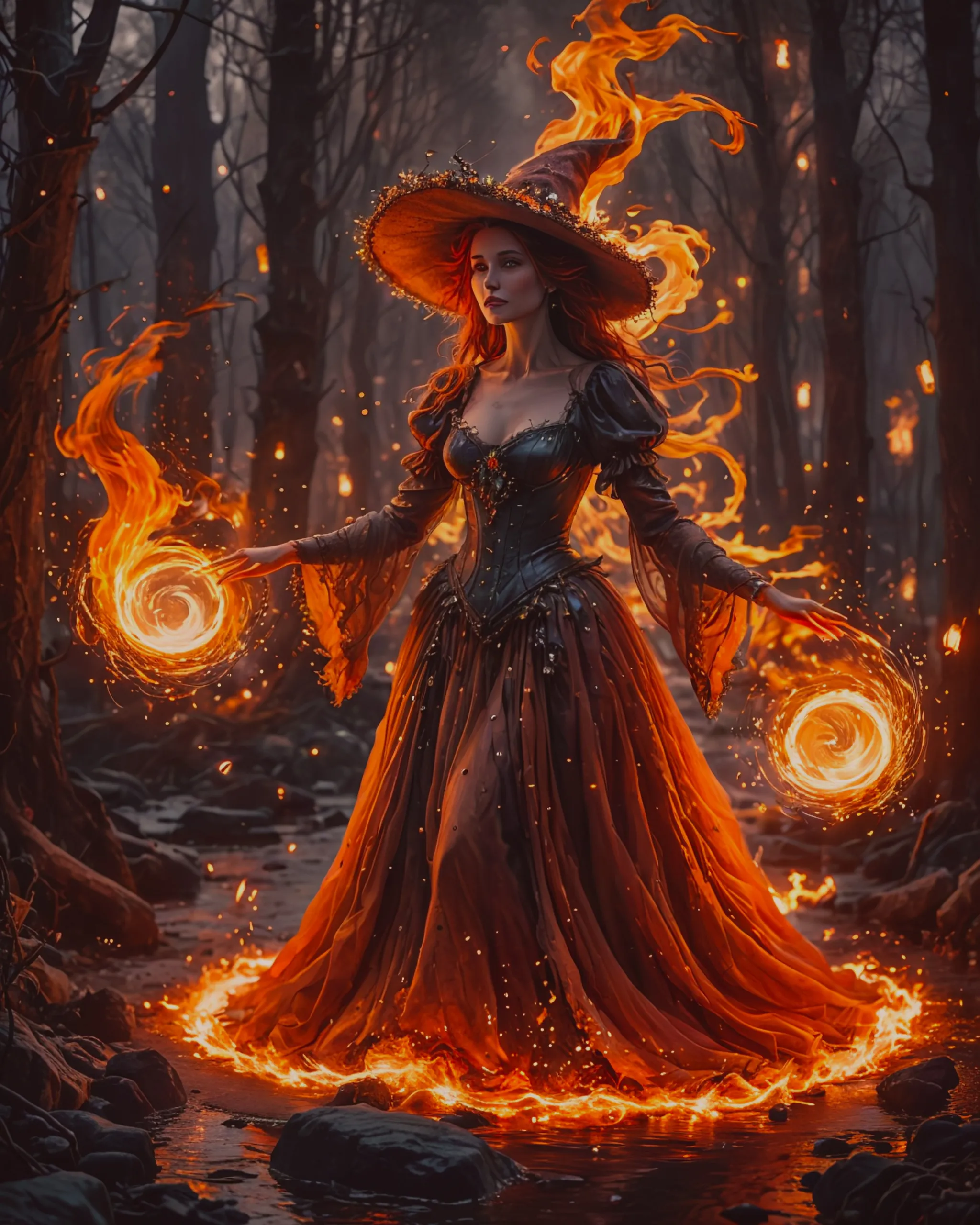 Show me witch lights wearing - Free AI Photo Generator - starryai