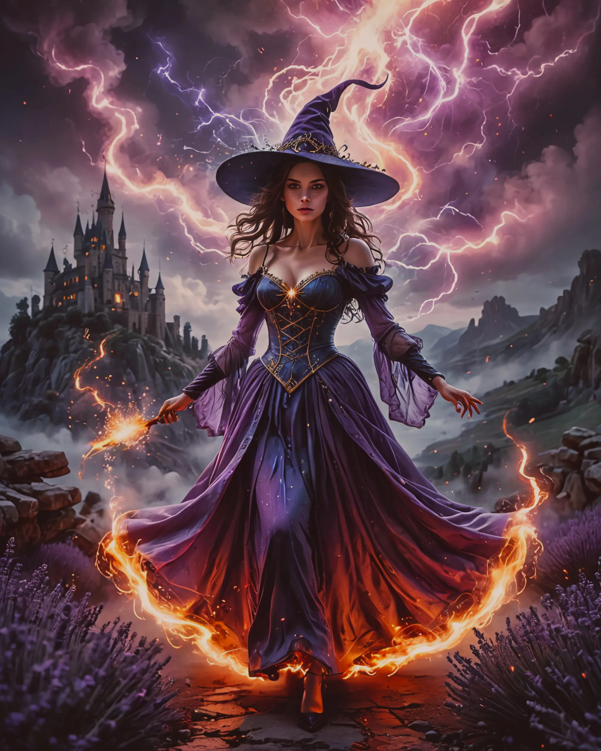 Show me witch lights wearing - Free AI Photo Generator - starryai