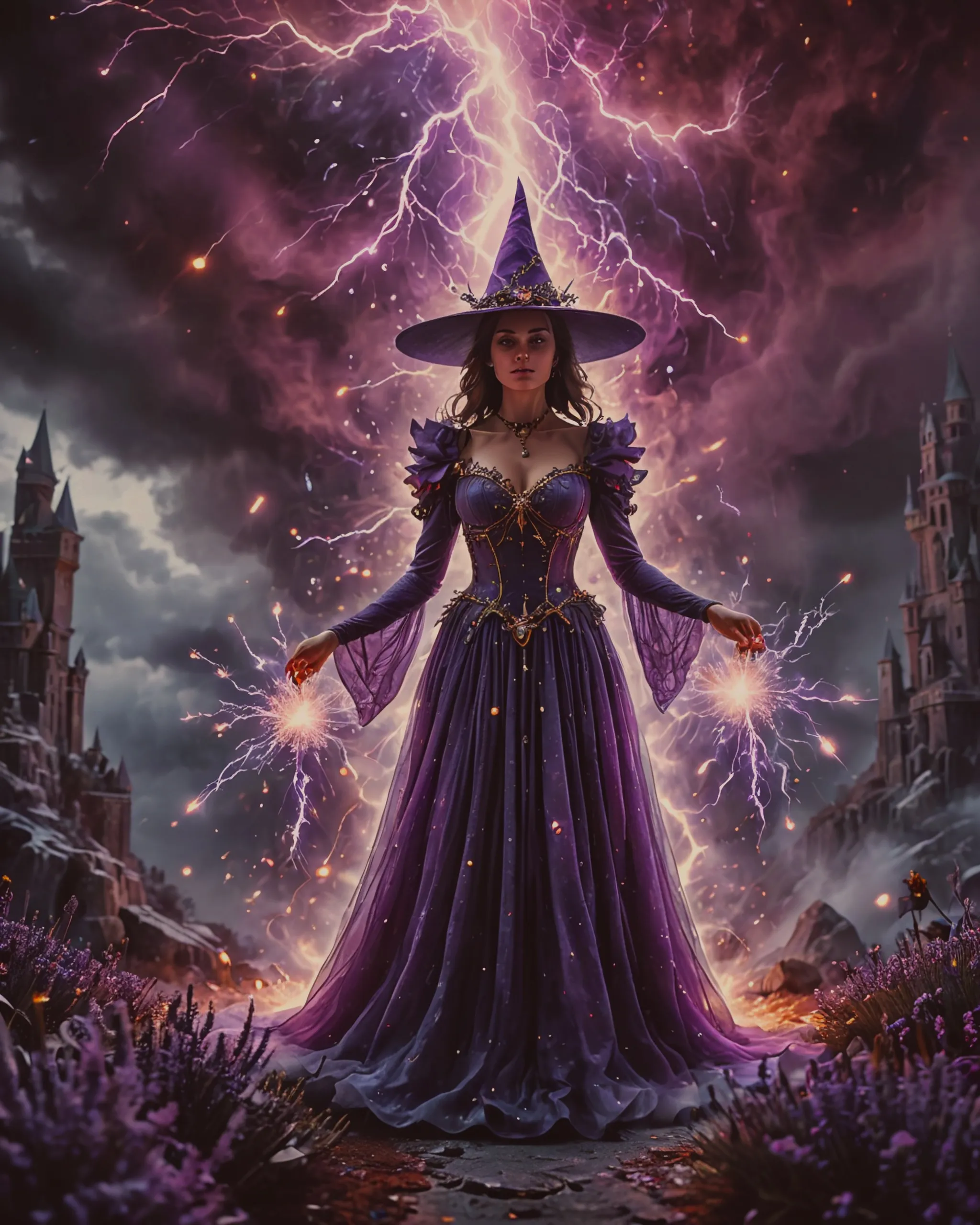 Show me witch lights wearing - Free AI Photo Generator - starryai