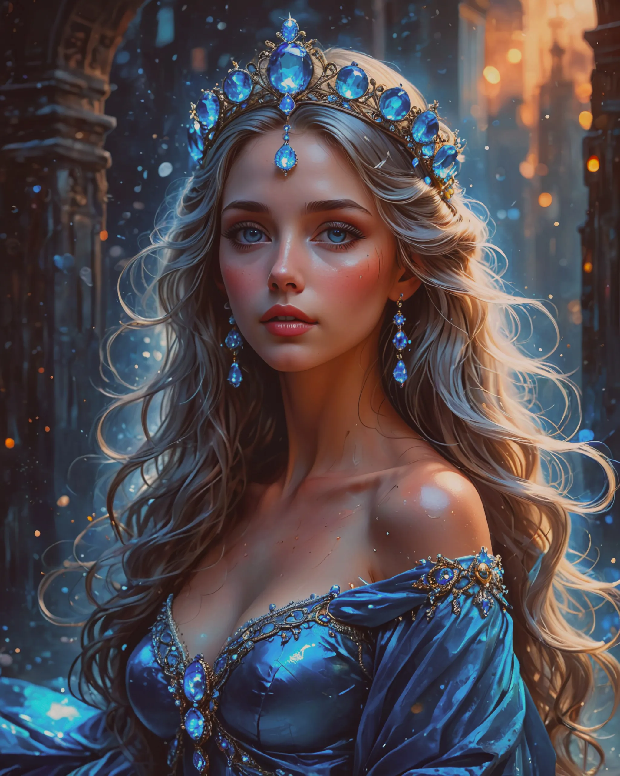 A gorgeous, striking lady shining - Free AI Photo Generator - starryai