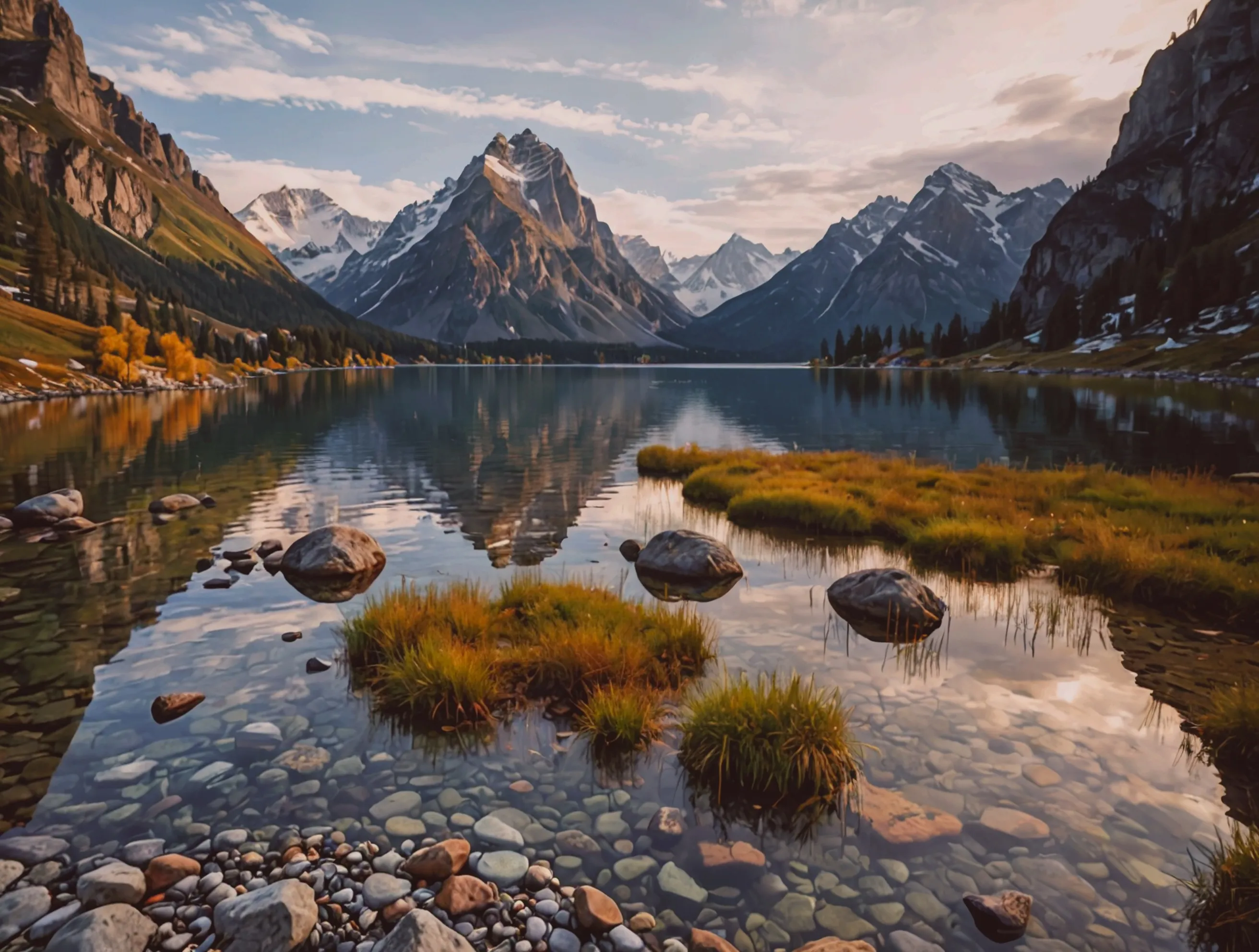 A mesmerizing landscape featuring - Free AI Photo Generator - starryai