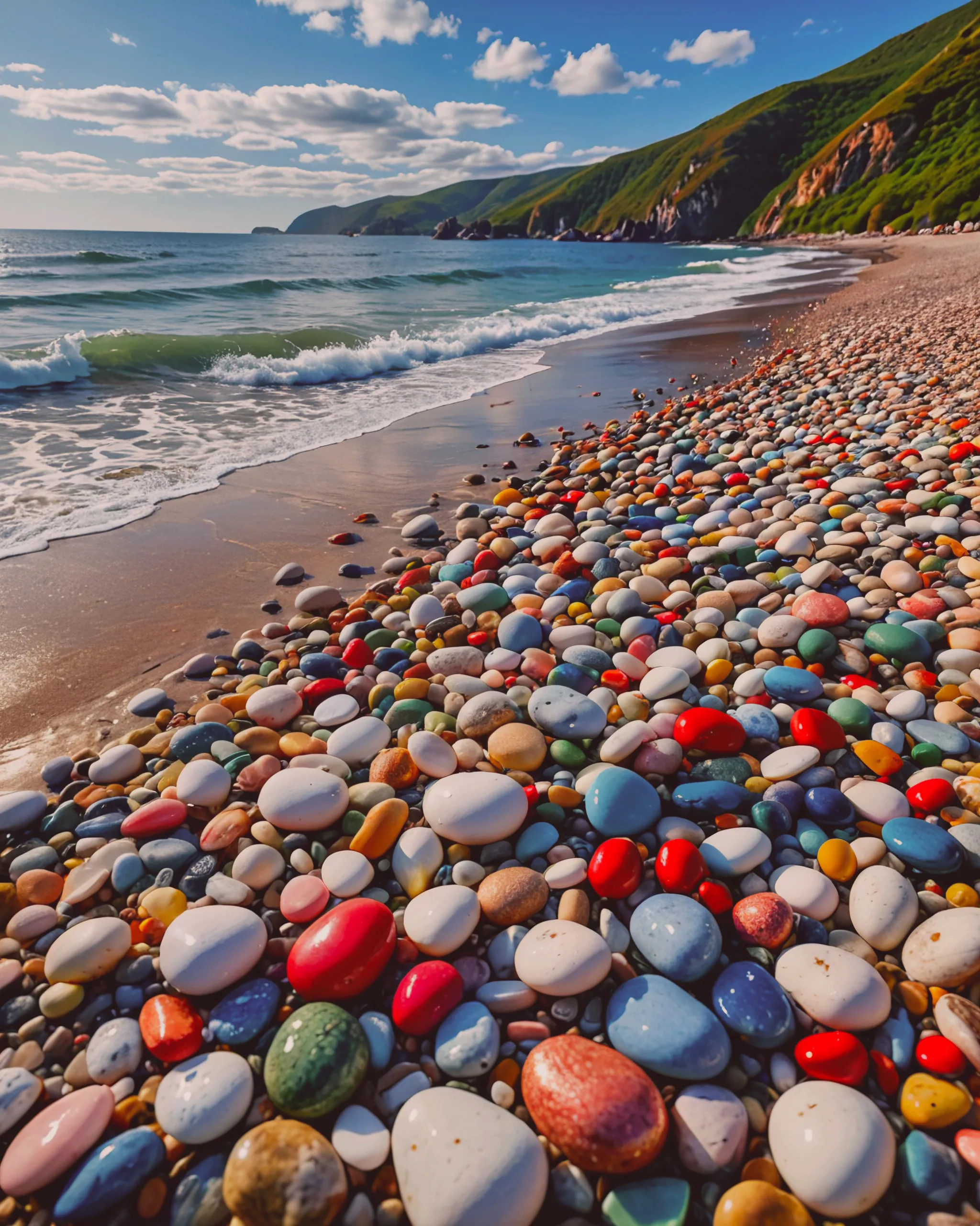 A serene beach scene smooth, like - Free AI Photo Generator - starryai