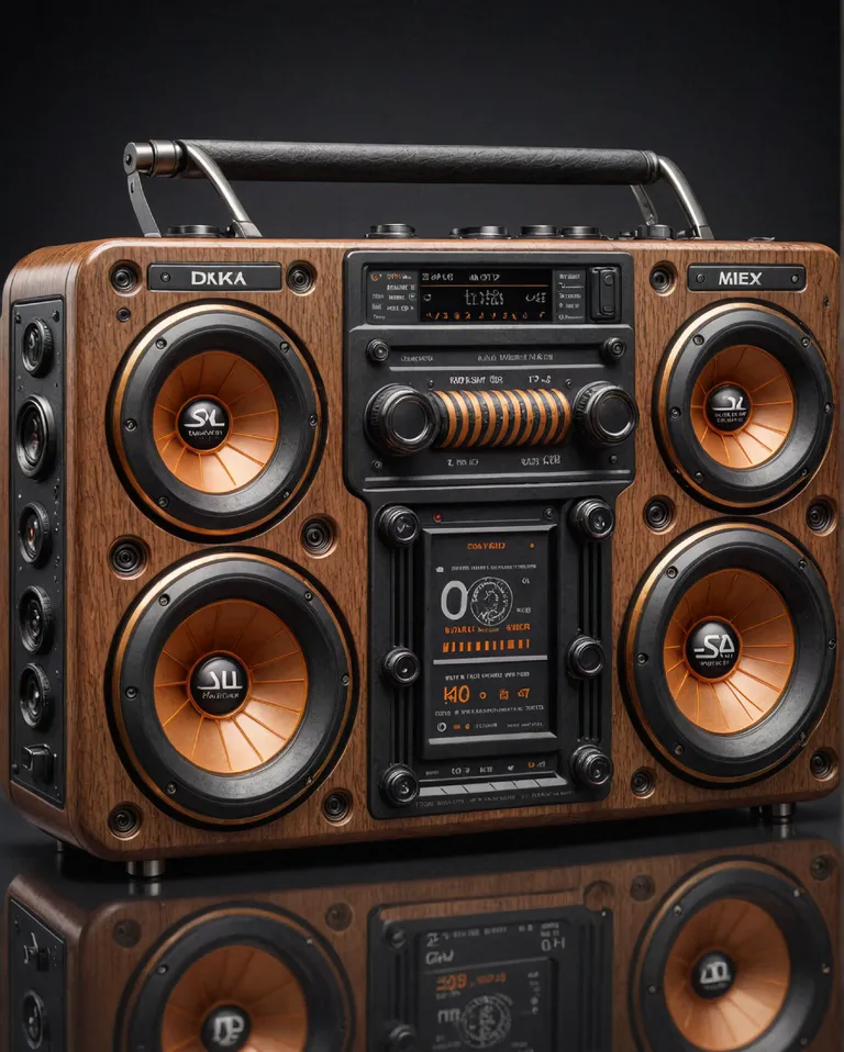 Vintage retro 1980's boom box - Free AI Photo Generator - starryai
