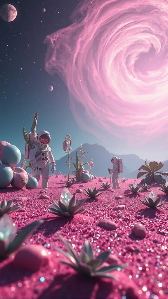 A surreal space garden where are - Free AI Photo Generator - starryai