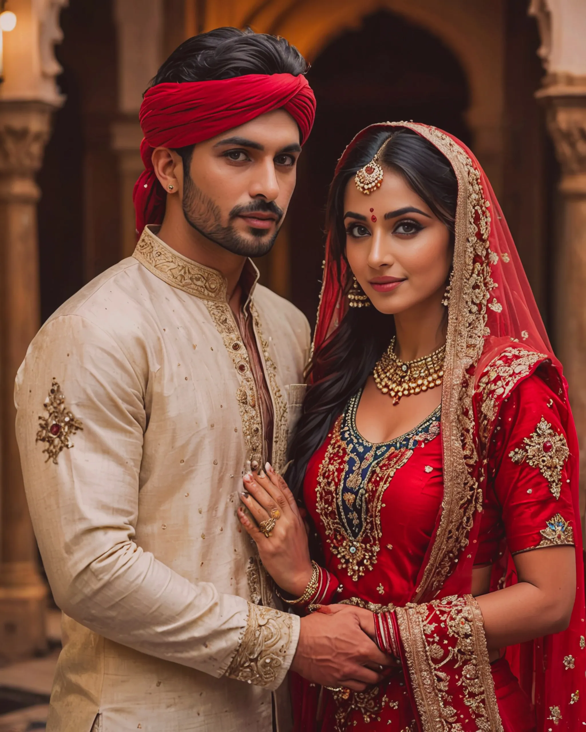 Here Ranjha picture two couple - Free AI Photo Generator - starryai