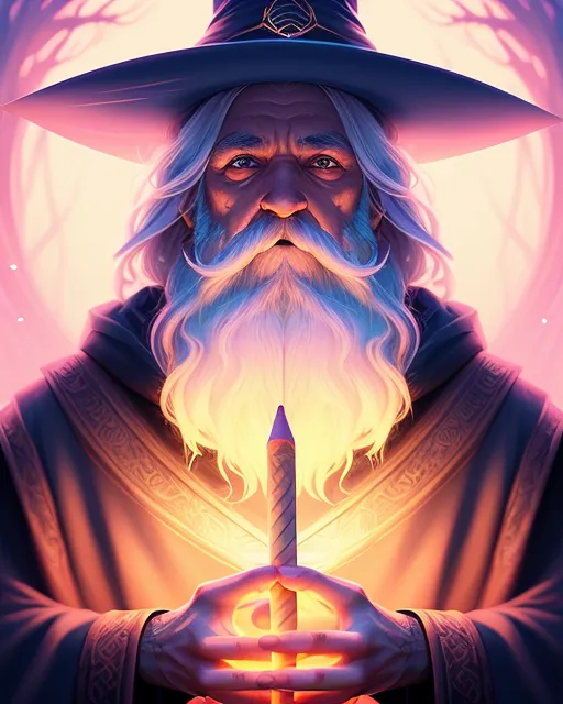 Portrait a wizard - Free AI Photo Generator - starryai