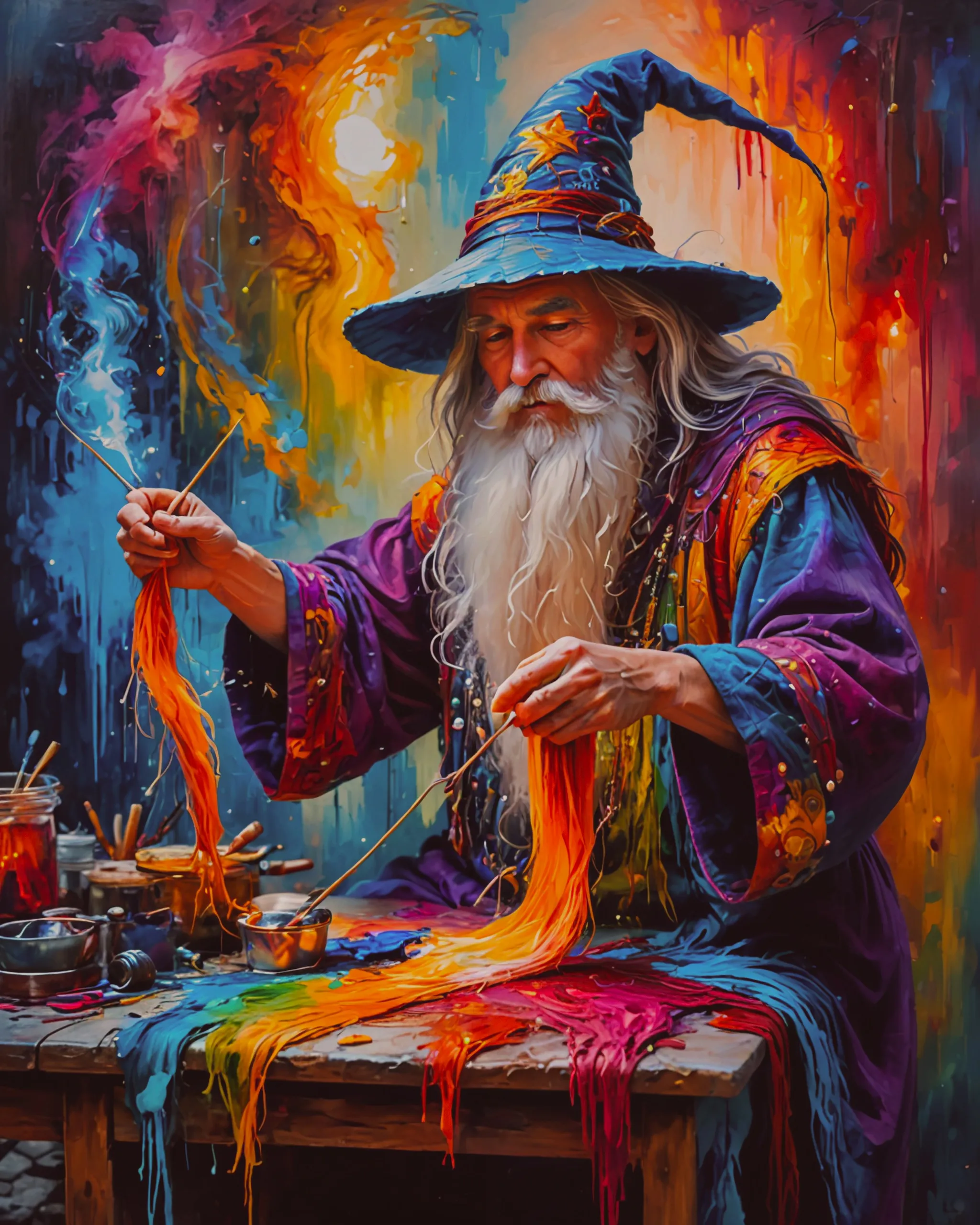 wizard art, expressive - Free AI Photo Generator - starryai
