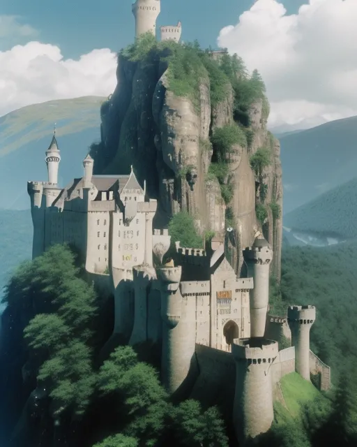 A Chrome Castle state of top of a majestically beautiful heel in Scotland overlooking a forest of epic proportions they had a beautiful draw bridge and a moat all the way around it. Guarded Day and night by a large multicolored dragon