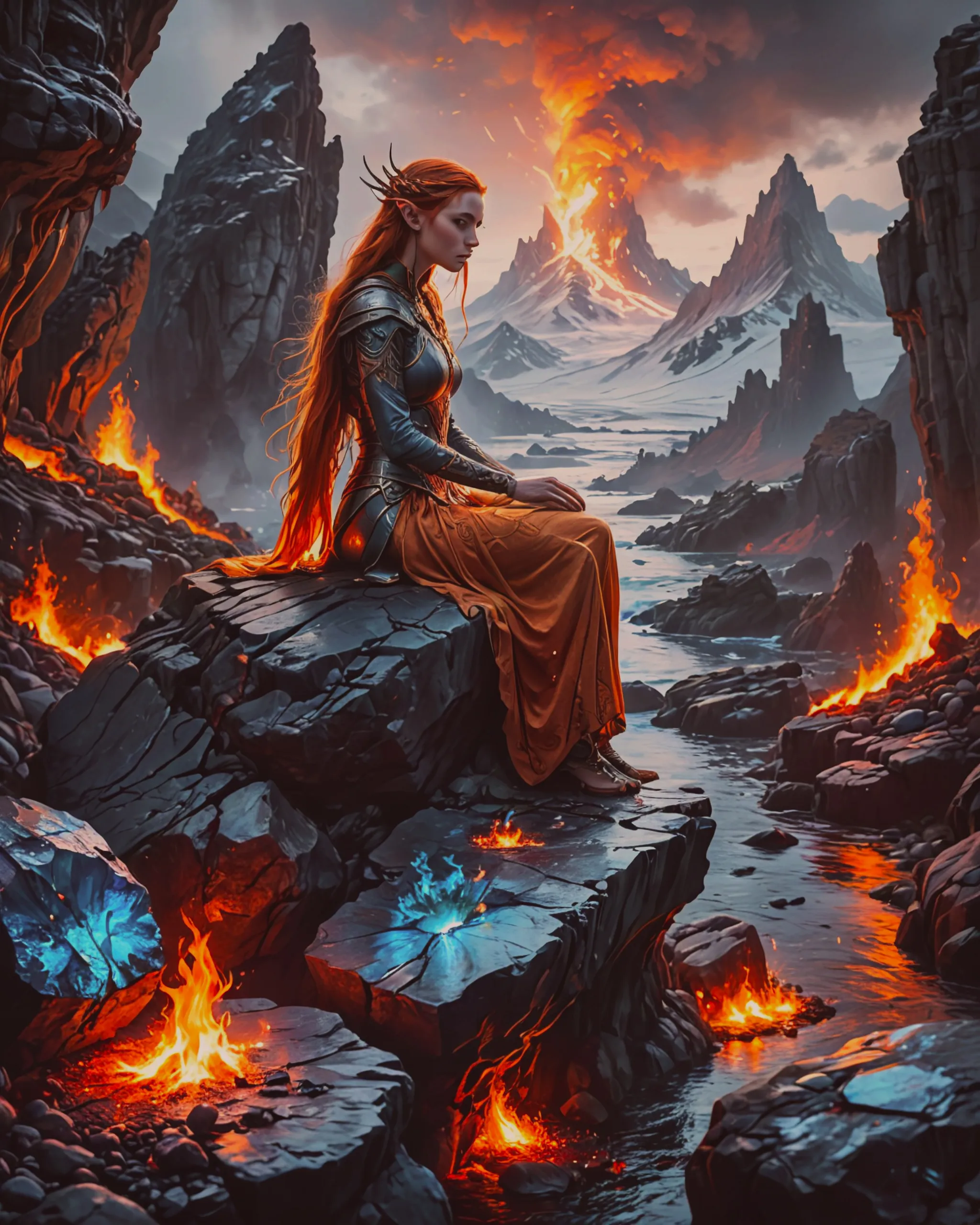 Show me a magical elf, from their - Free AI Photo Generator - starryai