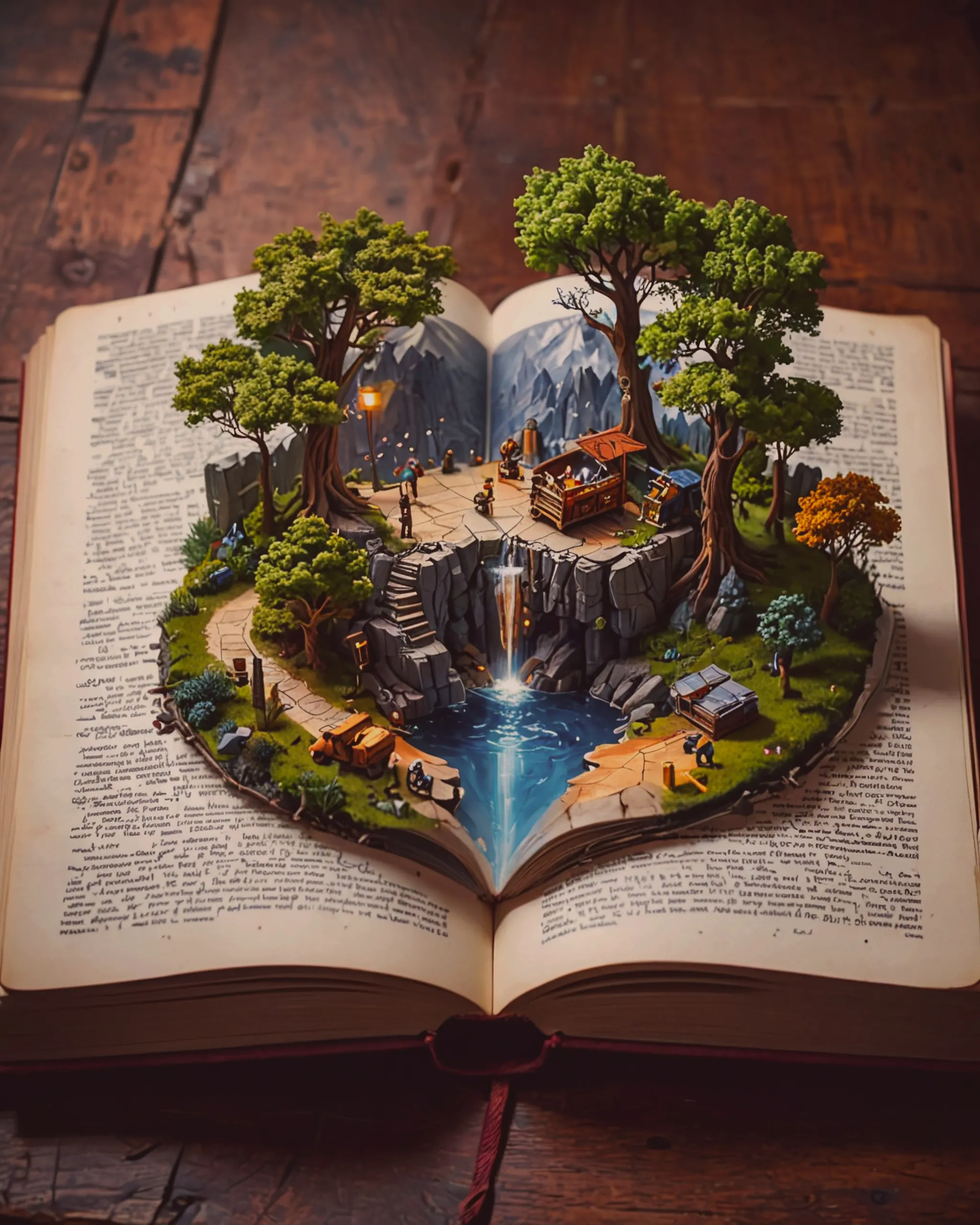 Open a book adventures - Free AI Photo Generator - starryai