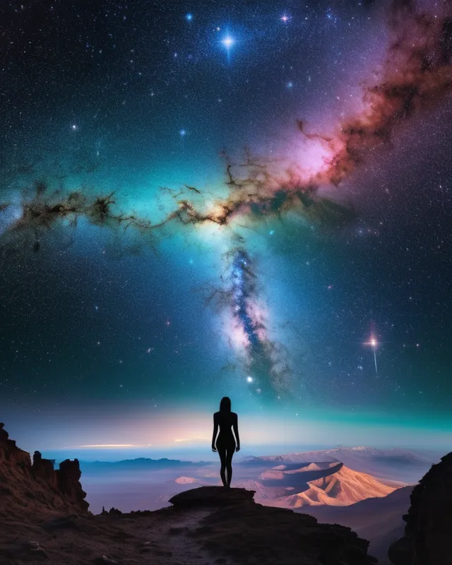 A paradise set among stars, where - Free AI Photo Generator - starryai