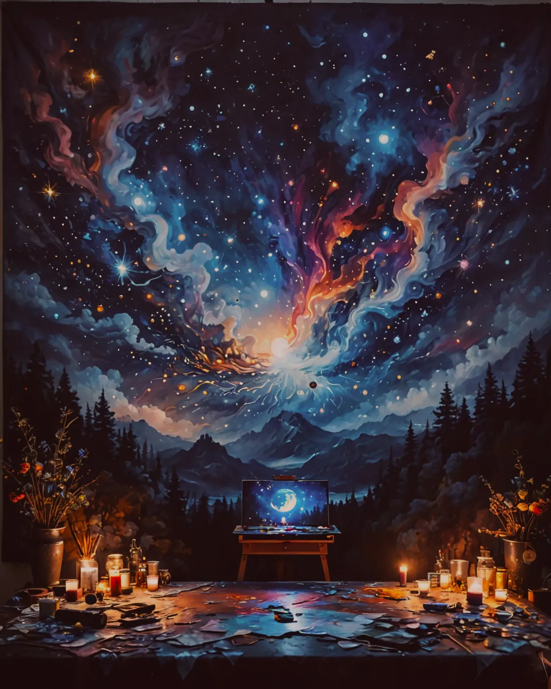 Paint night away - Free AI Photo Generator - starryai