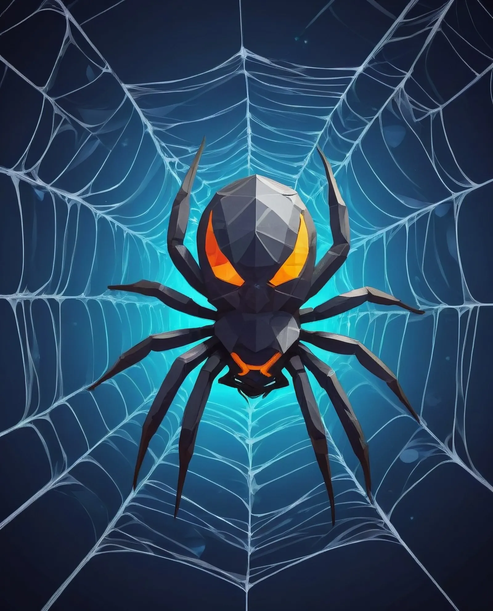 Spider geometric beauty, low poly