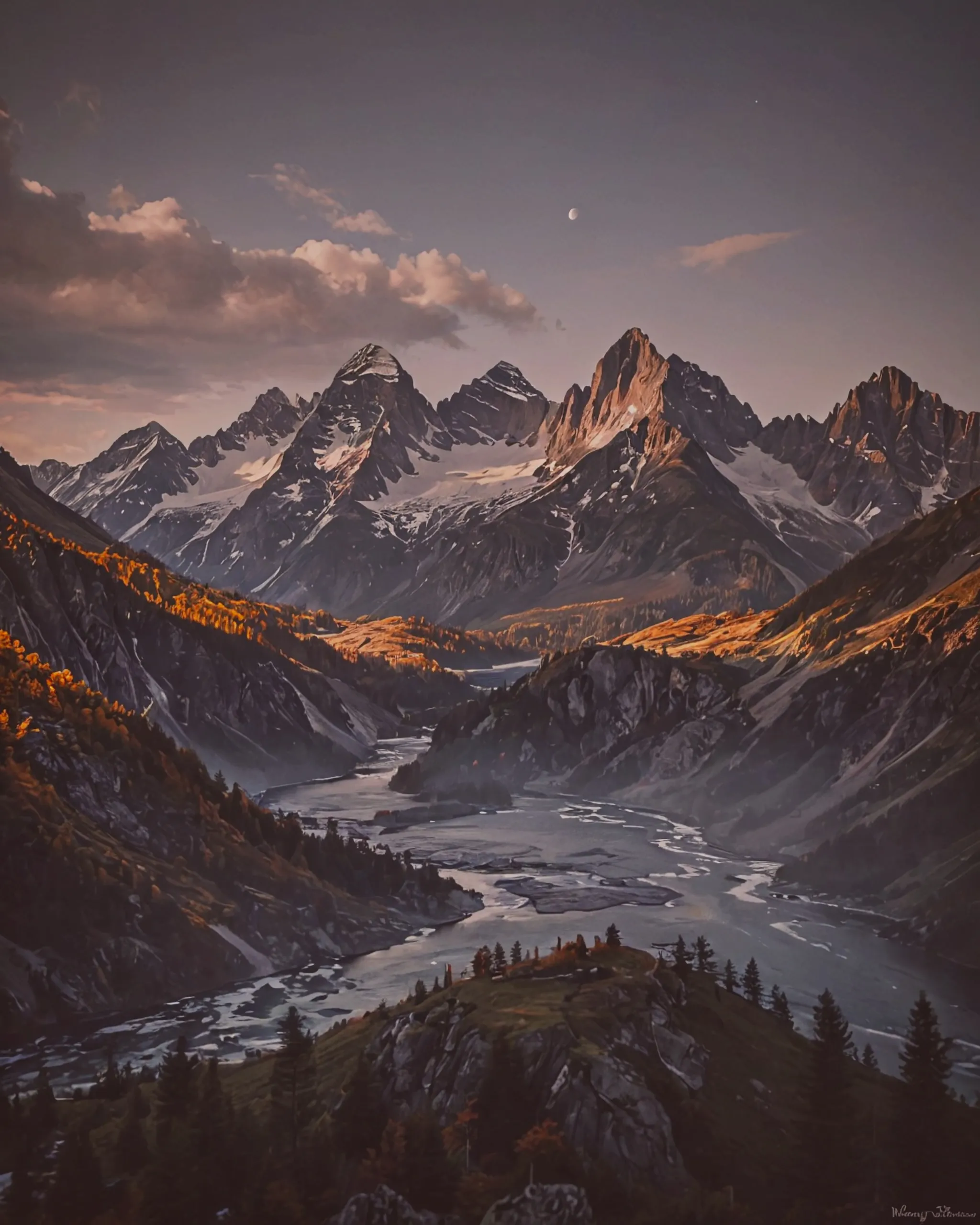 Mountains - Free AI Photo Generator - starryai