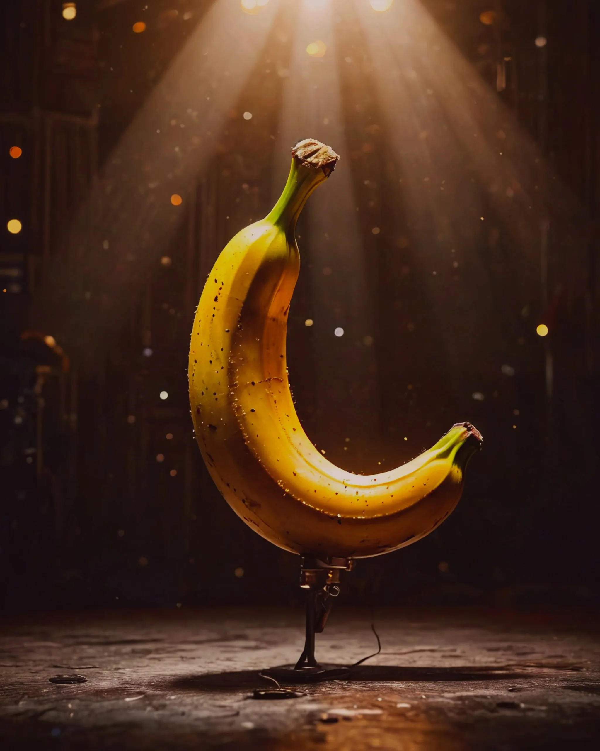 banana on a stage singing i love bananas 