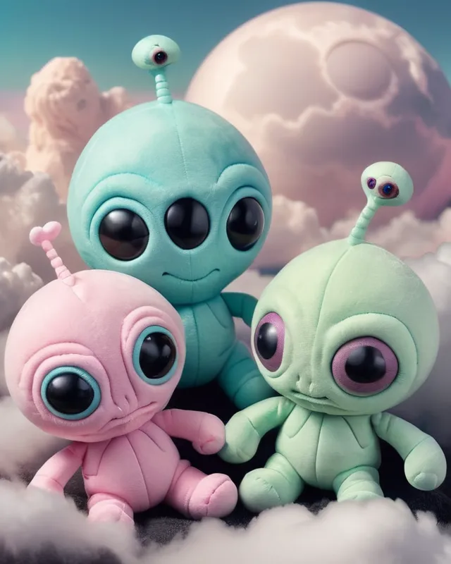 Cuddly aliens - AI Photo Generator - starryai